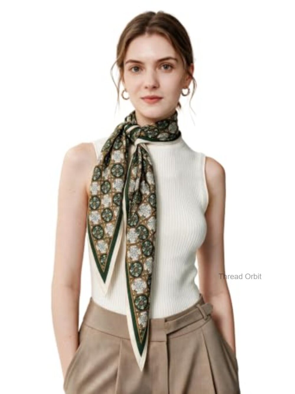 Silk-Feel Satin Triangle Scarf Wrap Bandana Evening Shawl Gift